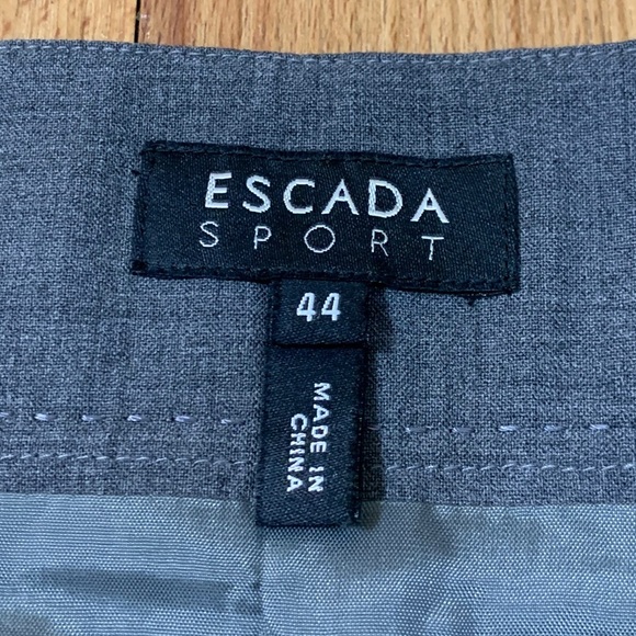 Escada Sport Grey Wool Lined Midi Skirt - Picture 3 of 11